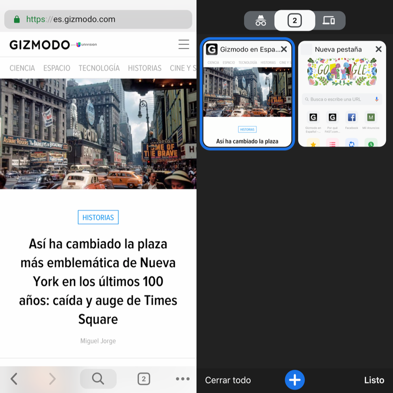 Illustration for article titled Cómo activar el nuevo diseño de Chrome en iPhone y por qué deberías hacerlo